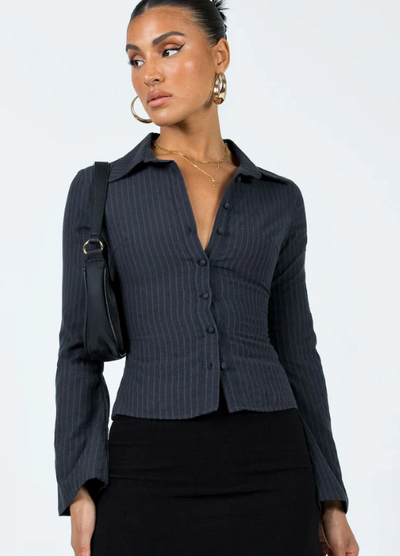 ELINA™ | Stylish Striped Work Blouse